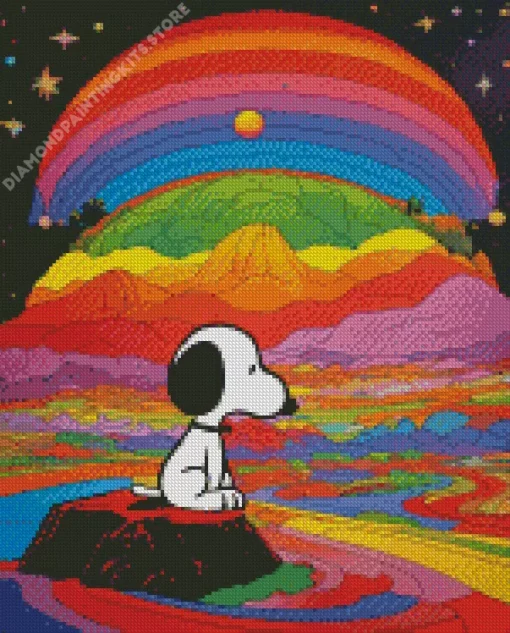 Lonely Snoopy Art 5D Diamond Painting