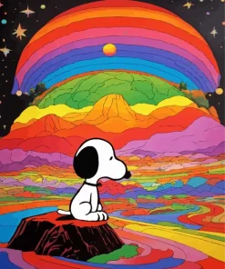 Lonely Snoopy Art 5D Diamond Painting