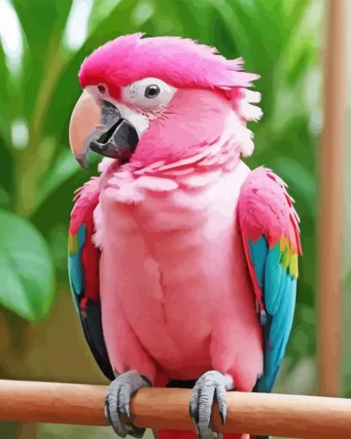 Pink Parrot 5D Diamond Painting