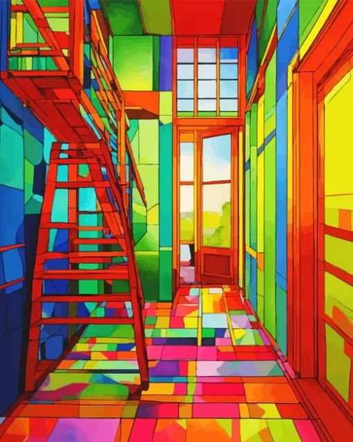 Rainbow House Room 5D Diamond Painting