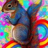 Rainbow Squirrel Animal 5D Diamond Painting