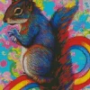 Rainbow Squirrel Animal 5D Diamond Painting