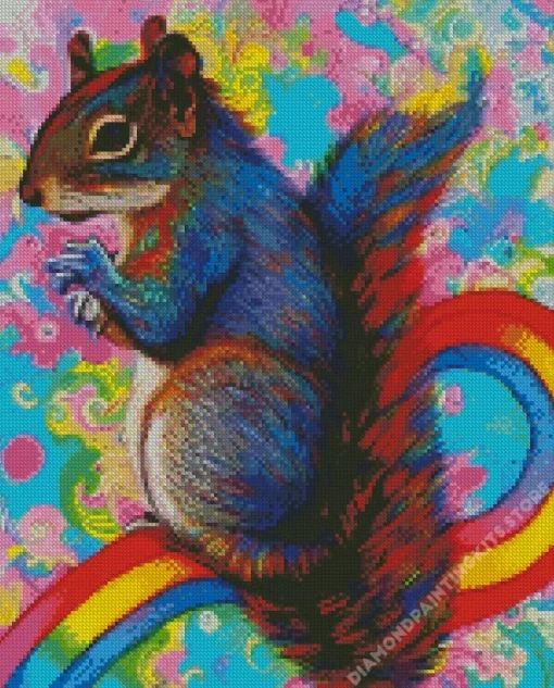 Rainbow Squirrel Animal 5D Diamond Painting