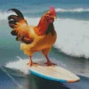 Surfing Chicken 5D Diamond Painting