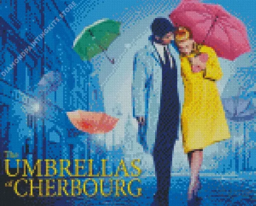 The Umbrellas Of Cherbourg Poster 5D Diamond Painting