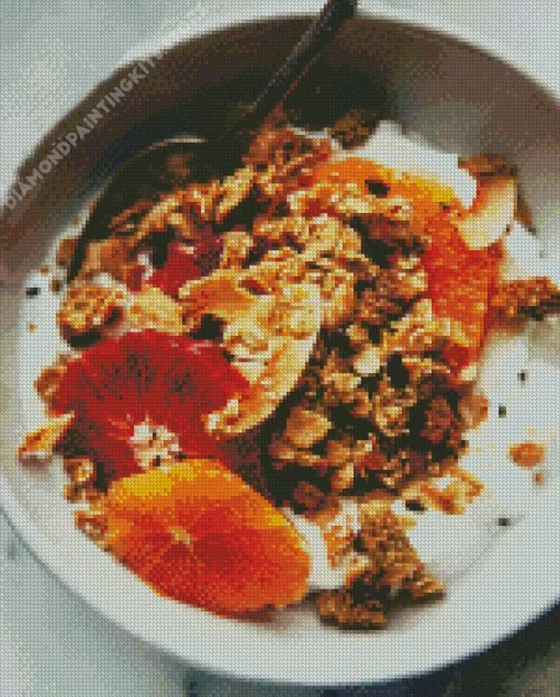 Vegan Tahini Granola With Orange 5D Diamond Painting