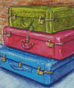 Vintage Suitcases 5D Diamond Painting