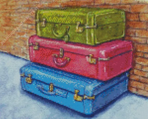 Vintage Suitcases 5D Diamond Painting