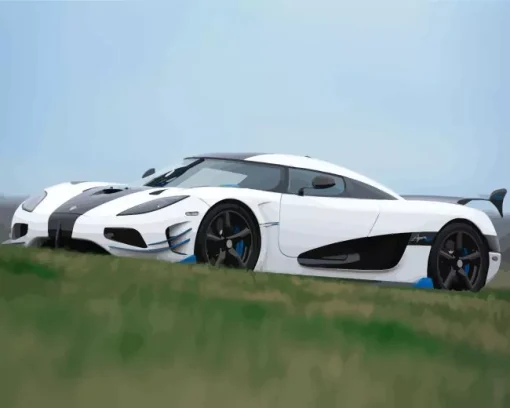 White Agera R 5D Diamond Painting