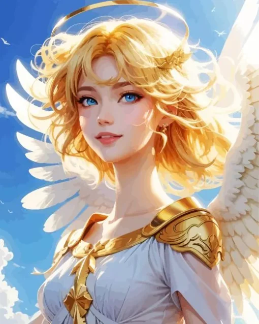 Anime Blonde Angel 5D Diamond Painting