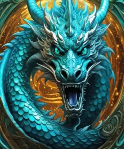 Blue Dragon 5D Diamond Painting