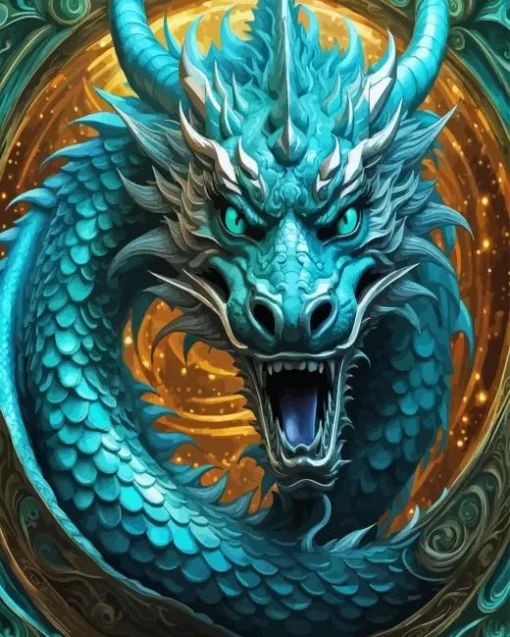 Blue Dragon 5D Diamond Painting