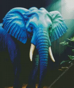 Blue Elephant Animal 5D Diamond Painting