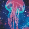 Galaxy Blue And Pink Jellyfish 5D Diamond Painting