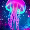 Galaxy Blue And Pink Jellyfish 5D Diamond Painting