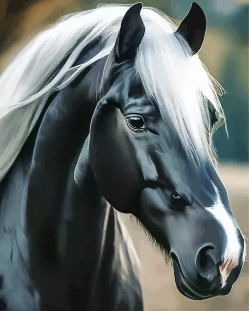 Horse With Blond Hair 5D Diamond Painting