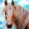 Horse With Blond Hair Art 5D Diamond Painting