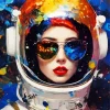 Aesthetic Astronaut Galaxy 5D Diamond Painting