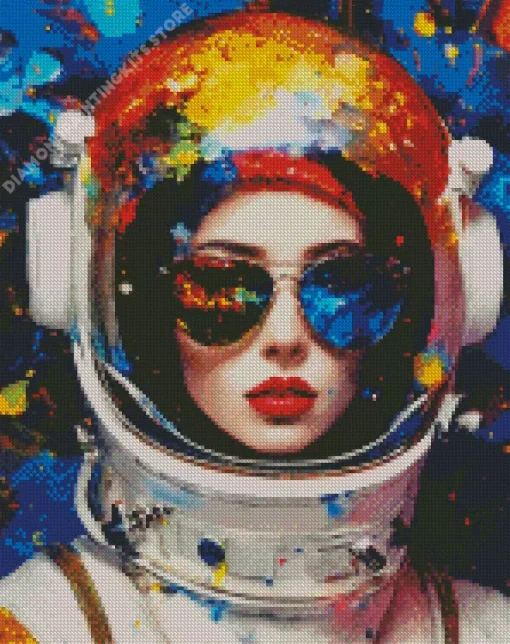 Aesthetic Astronaut Galaxy 5D Diamond Painting