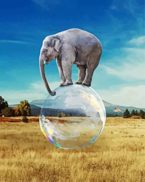 Balancing Elephant 5D Diamond Painting