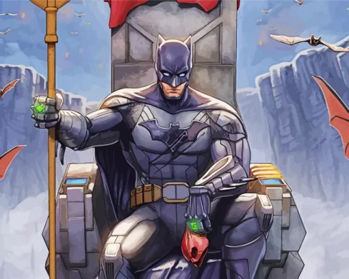 Batman On A Throne 5D Diamond Painting