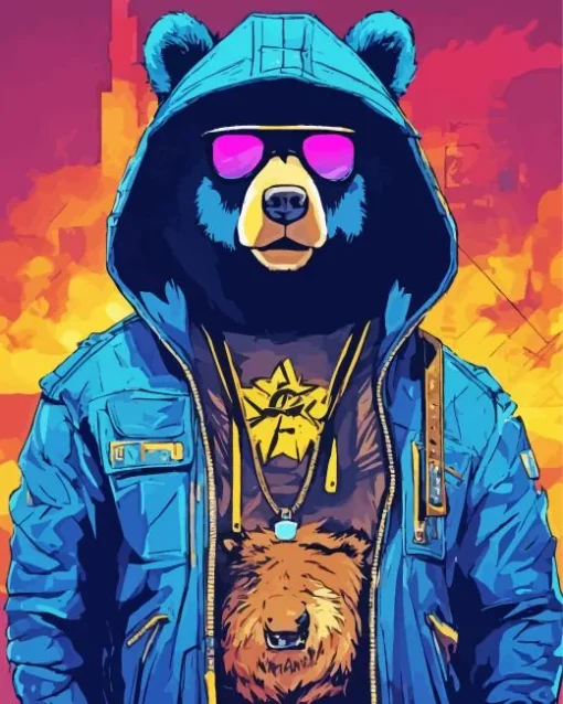 Bear Gangster 5D Diamond Painting