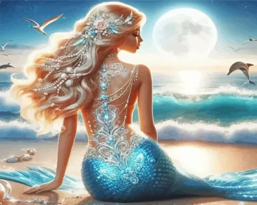 Blond Mermaid 5D Diamond Painting