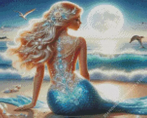 Blond Mermaid 5D Diamond Painting