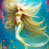 Blond Mermaid Underwater 5D Diamond Painting