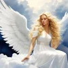 Blonde Angel On Clouds 5D Diamond Painting