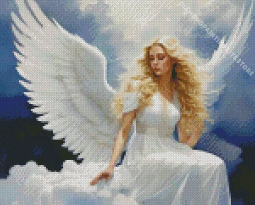 Blonde Angel On Clouds 5D Diamond Painting