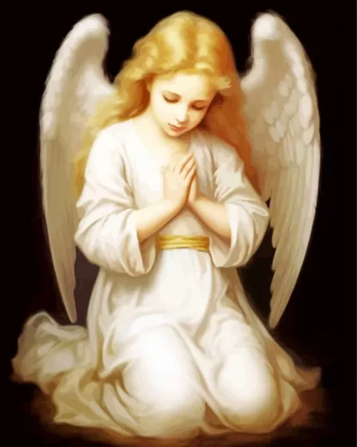 Blonde Angel Praying 5D Diamond Painting