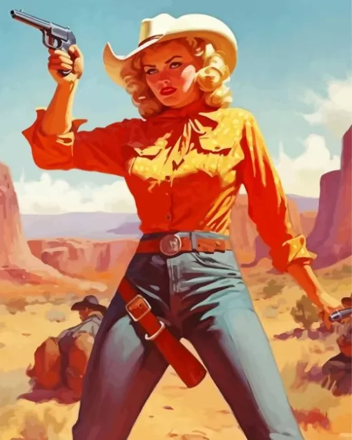 Blonde Cowgirl 5D Diamond Painting