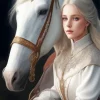 Blonde Lady And Horse 5D Diamond Painting