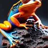 Blue And Orange Frog 5D Diamond Painting