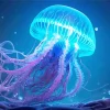 Blue And Pink Jellyfish 5D Diamond Painting