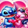 Blue And Pink Stitch 5D Diamond Painting