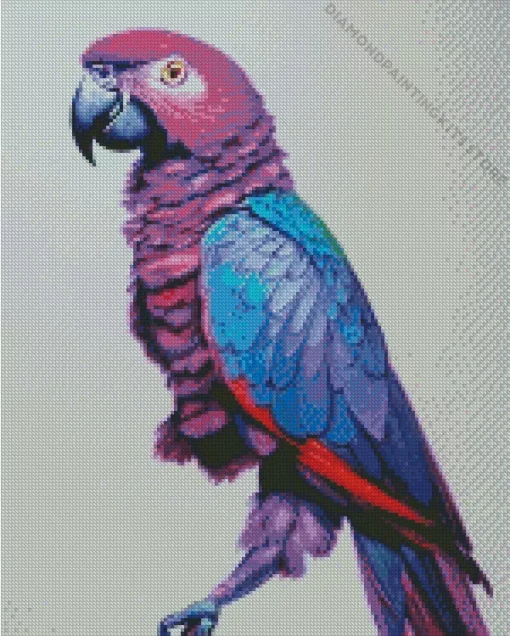 Blue And Purple Parrot 5D Diamond Painting