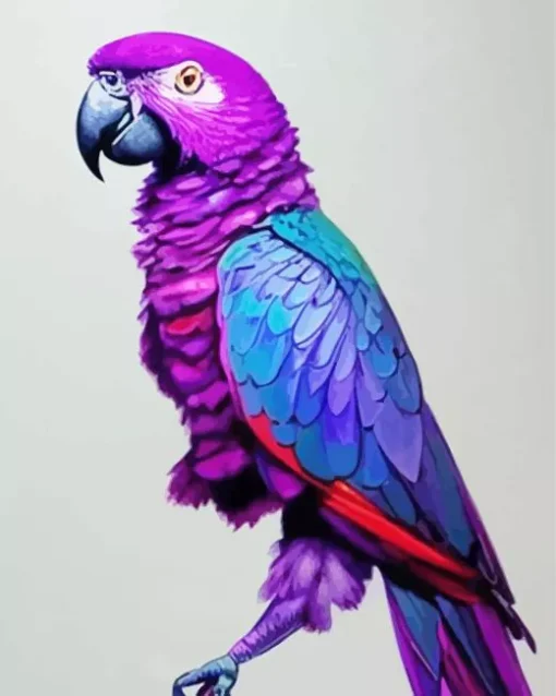 Blue And Purple Parrot 5D Diamond Painting