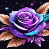 Blue And Purple Rose 5D Diamond Painting