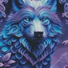 Blue And Purple Wolf 5D Diamond Painting