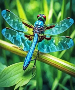 Blue Dragonfly 5D Diamond Painting