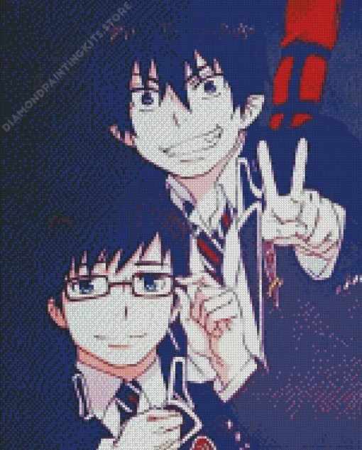 Blue Exorcist Rin And Yukio 5D Diamond Painting