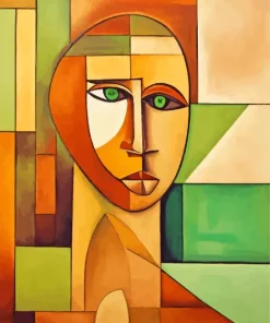 Brown Face Cubism 5D Diamond Painting