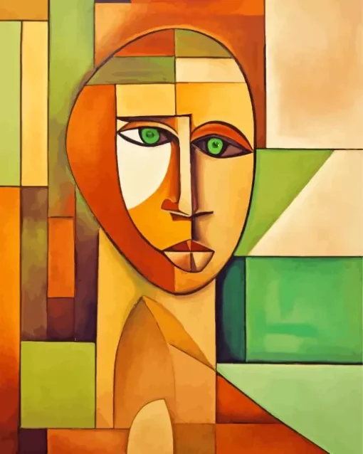 Brown Face Cubism 5D Diamond Painting