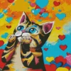 Cat In Love Art 5D Diamond Painting