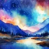 Cool Galaxy Landscape Art 5D Diamond Painting