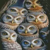 Cool Group Of Owls 5D Diamond Painting