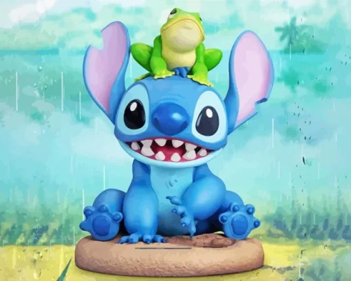 Cute Frog And Stitch 5D Diamond Painting