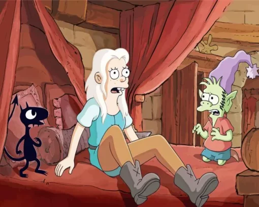 Disenchantment Bean And Elfo 5D Diamond Painting